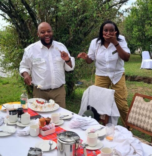 Bush Dinner Served. Masai Mara
