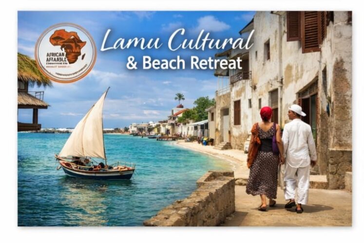 Lamu cultural and beach retreat package by African Affarble Expedition Limited featuring Swahili architecture, dhow sailing, and serene beaches